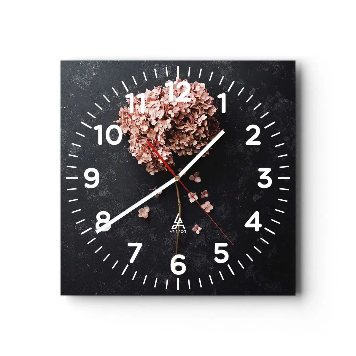 Wanduhr - Glasuhr - Wirklich romantisches Zeichen - 40x40 cm