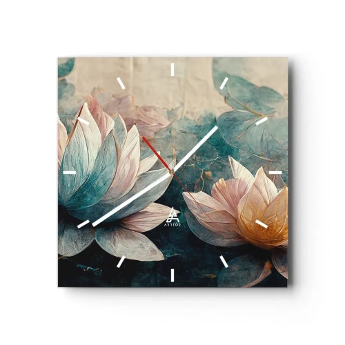 Wanduhr - Glasuhr - Seesterne - 40x40 cm