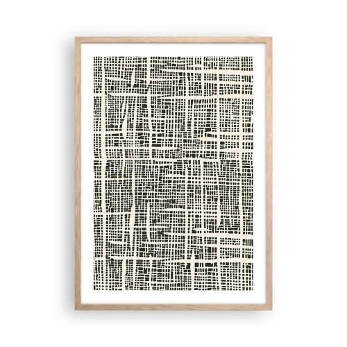 Poster in einem Rahmen aus heller Eiche - Gewebte Komposition - 50x70 cm