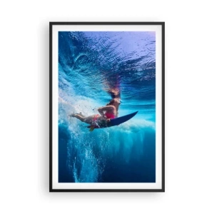 Poster in einem schwarzem Rahmen - Tiefe der Freude - 61x91 cm