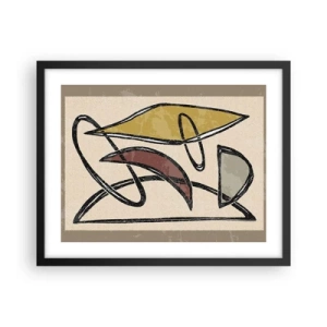 Poster in einem schwarzem Rahmen - Vertikale und Horizontale - 50x40 cm
