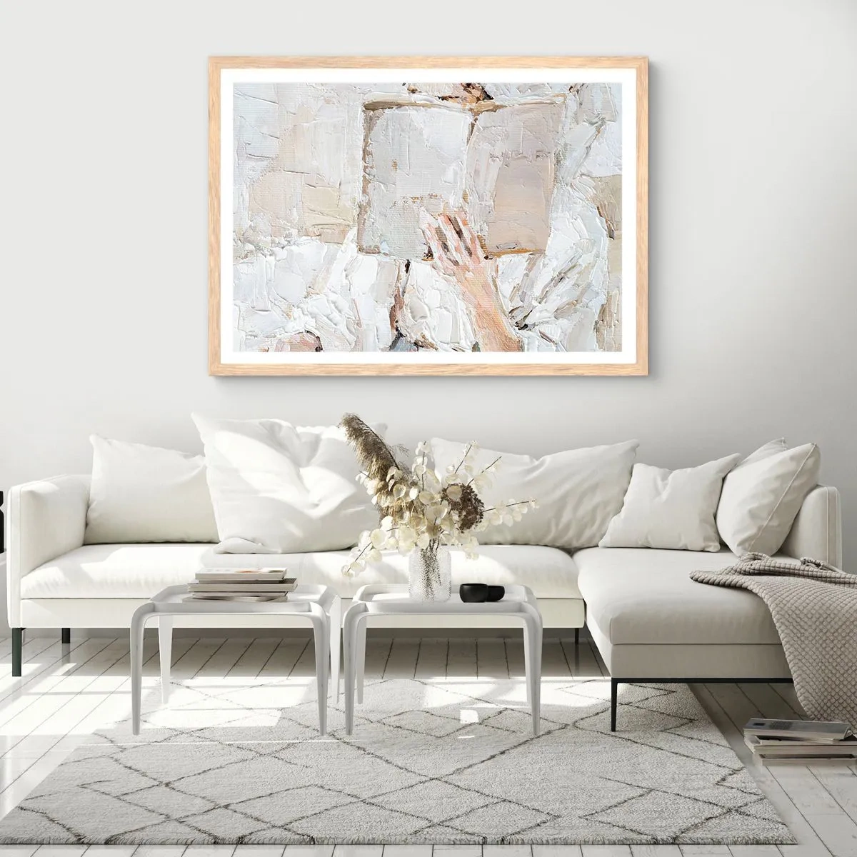 Poster in einem Rahmen aus heller Eiche - In einer anderen Welt - 100x70 cm