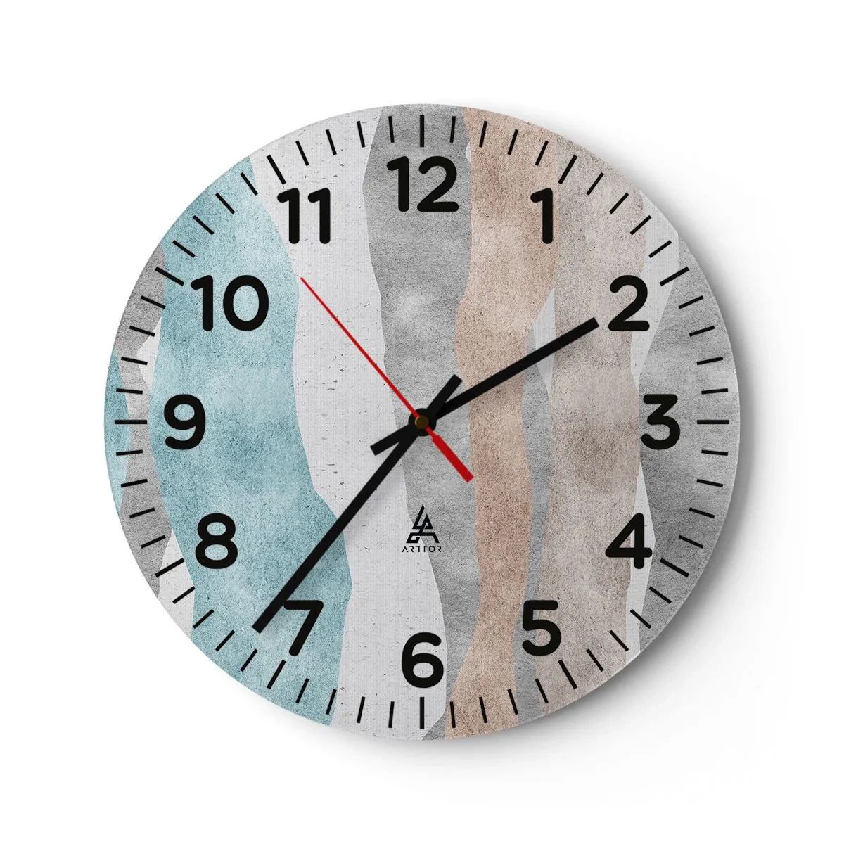 Wanduhr - Glasuhr - Studie über Nähe - 40x40 cm