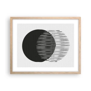 Poster in einem Rahmen aus heller Eiche - Sein Alter Ego - 50x40 cm