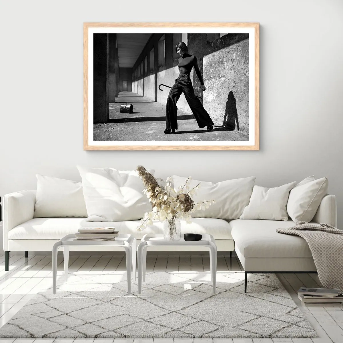 Poster in einem Rahmen aus heller Eiche - Urbane Eleganz - 100x70 cm