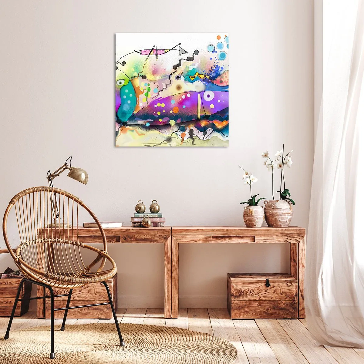 Bild auf Leinwand - Leinwandbild - Es fehlen die Worte! - 50x50 cm