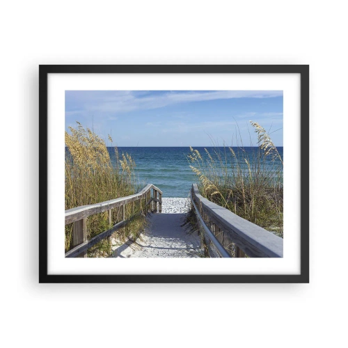 Poster in einem schwarzem Rahmen - In der Sonne, im Wind - 50x40 cm