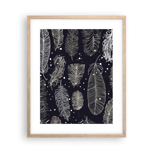Poster in einem Rahmen aus heller Eiche - Gefiederte Spitze - 40x50 cm