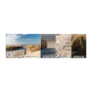 Fototapeten Muster Selbstklebend Deluxe Sticker - Hinter der Düne, im Rauschen des Grases - Landschaft, Meer, Strand - 100x30 cm