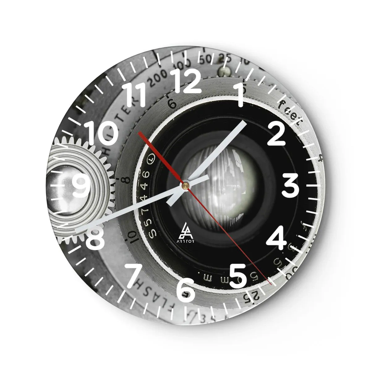 Wanduhr - Glasuhr - Eine Story über Hollywood - 30x30 cm