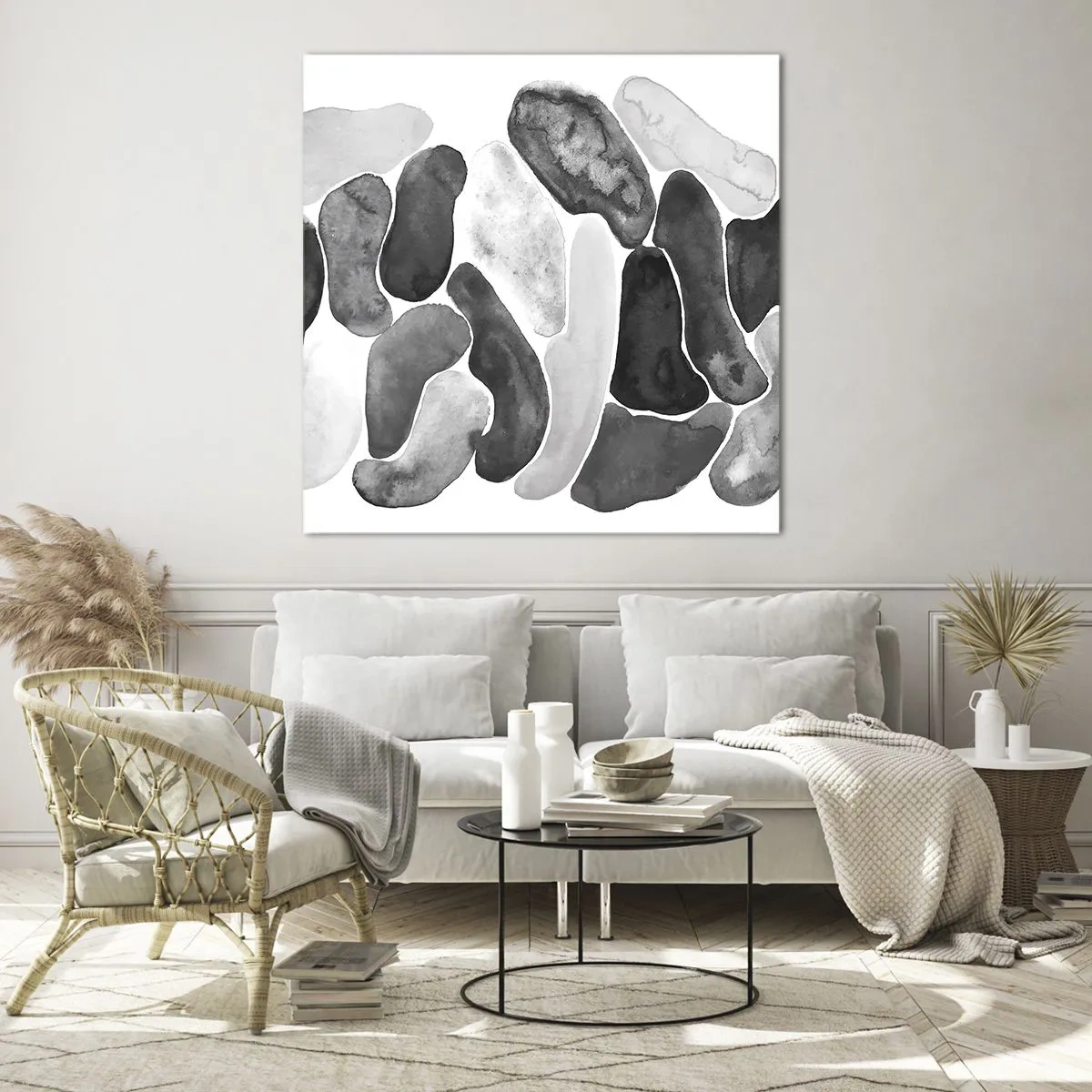 Glasbild - Bild auf glas - Felsige Abstraktion - 70x70 cm