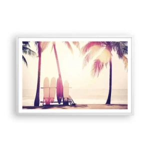 Poster in einem weißen Rahmen - Es wird ein toller Tag - 91x61 cm