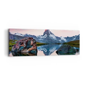 Bild auf Leinwand - Leinwandbild - Das Herz der Berge ist heiß - 90x30 cm