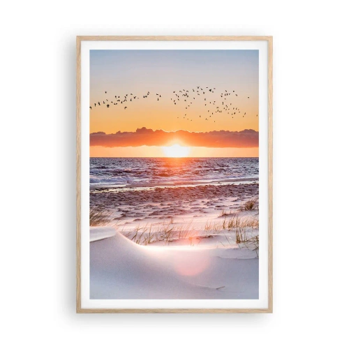 Poster in einem Rahmen aus heller Eiche - Horizontale Landschaft - 70x100 cm