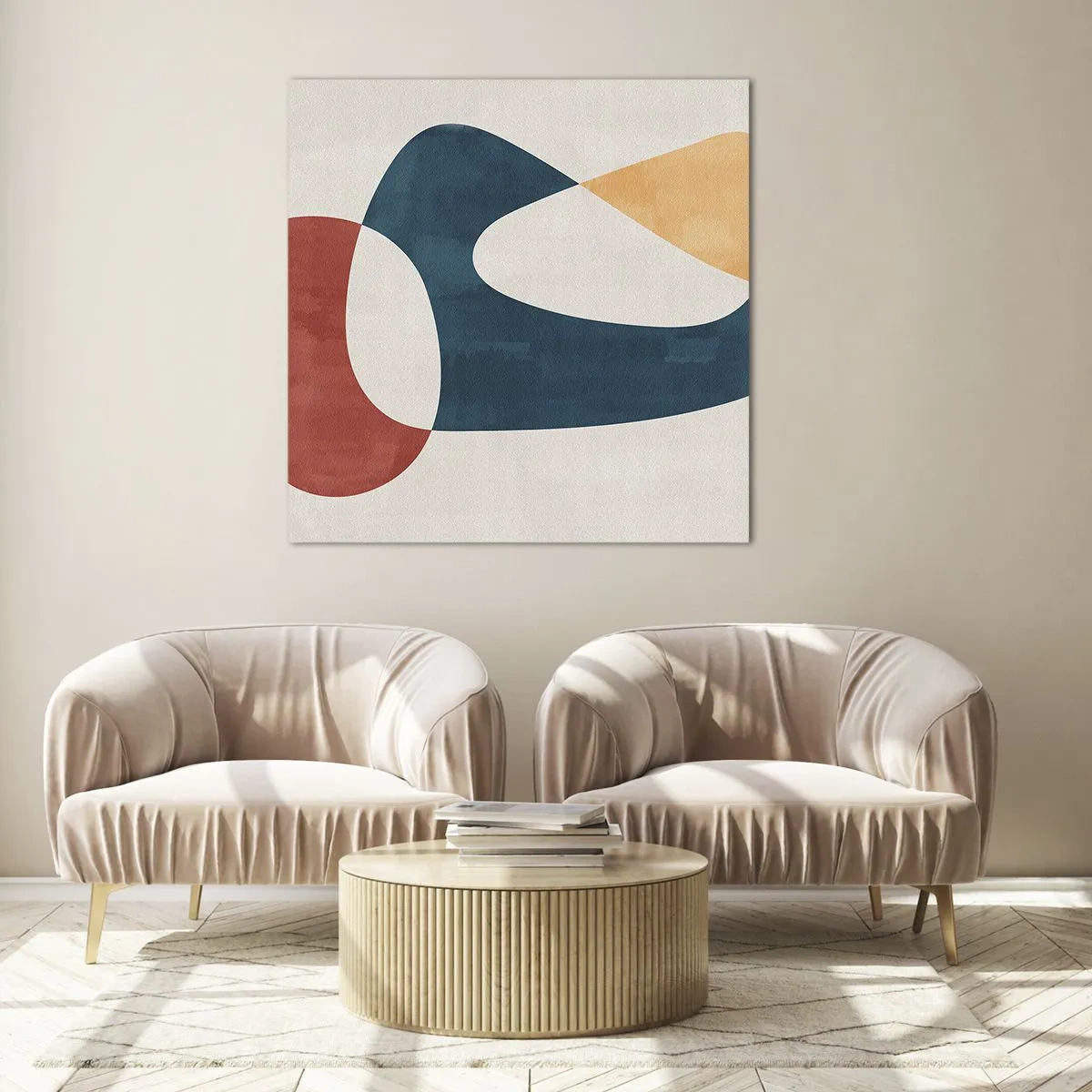 Glasbild - Bild auf glas - Einflüsse und Metamorphosen - 60x60 cm