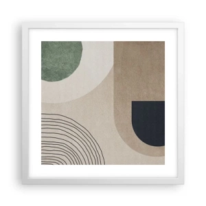 Poster in einem weißen Rahmen - Sanftheit des Ovals - 40x40 cm