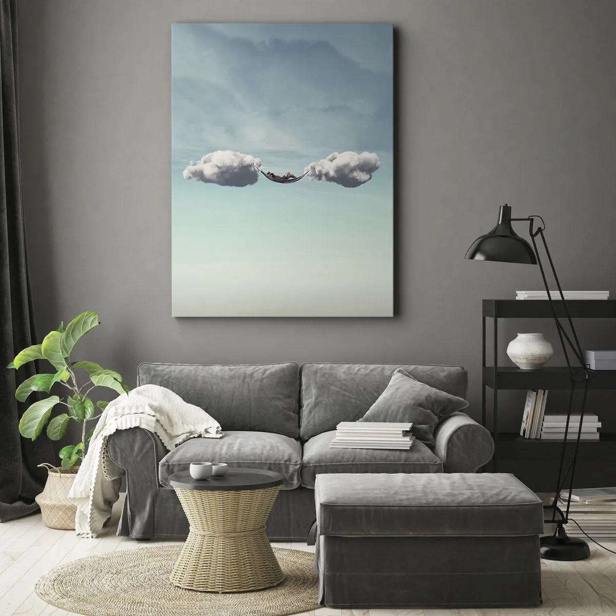 Bild auf Leinwand - Leinwandbild - Die Behaglichkeit des Augenblicks - 65x120 cm