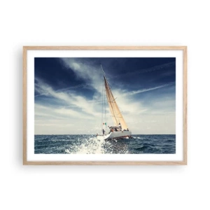 Poster in einem Rahmen aus heller Eiche - Sie werden uns nicht einholen! - 70x50 cm