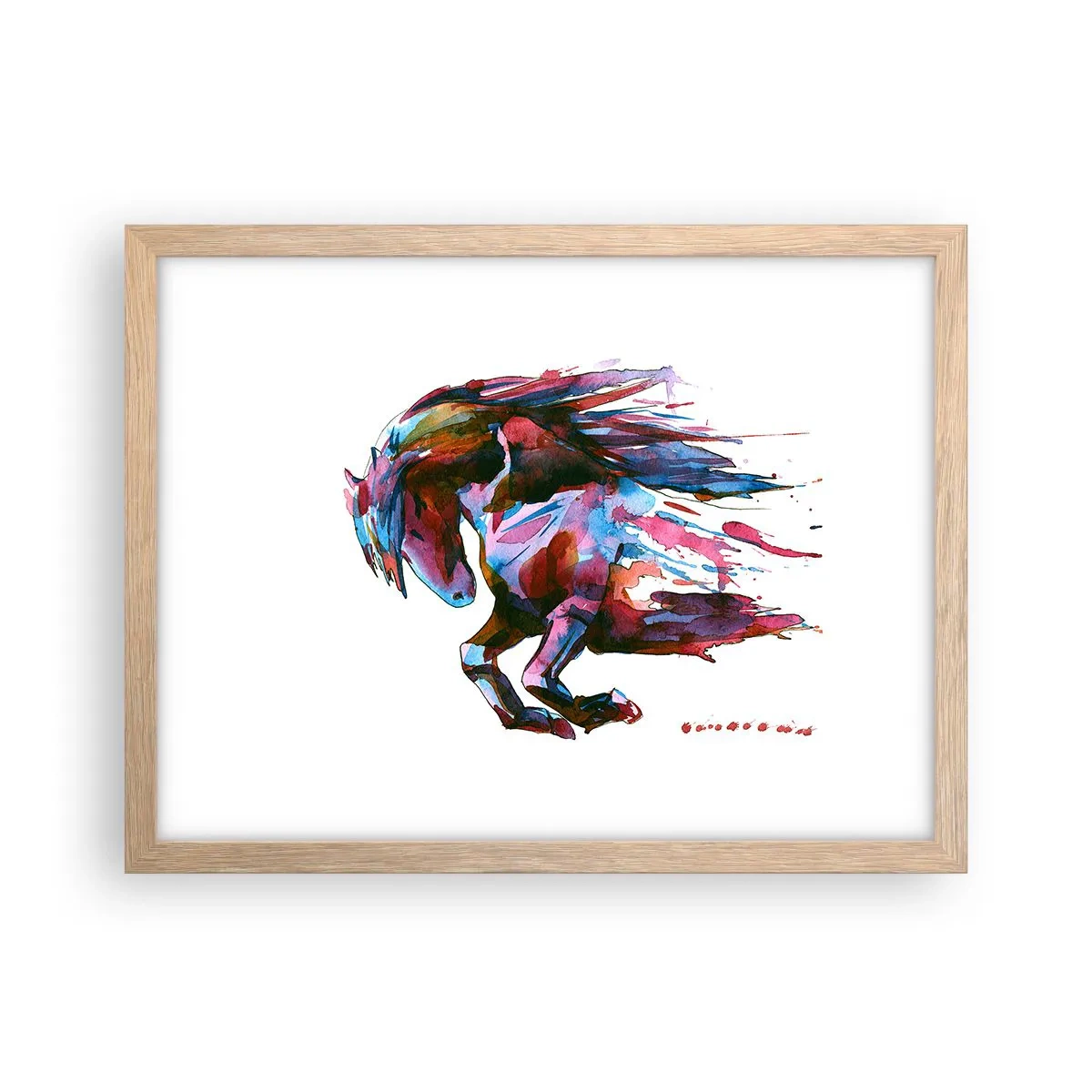 Poster in einem Rahmen aus heller Eiche - In Verzückung - 40x30 cm