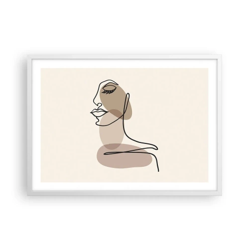 Poster in einem weißen Rahmen - Eine gewisse Linie der Schönheit - 70x50 cm