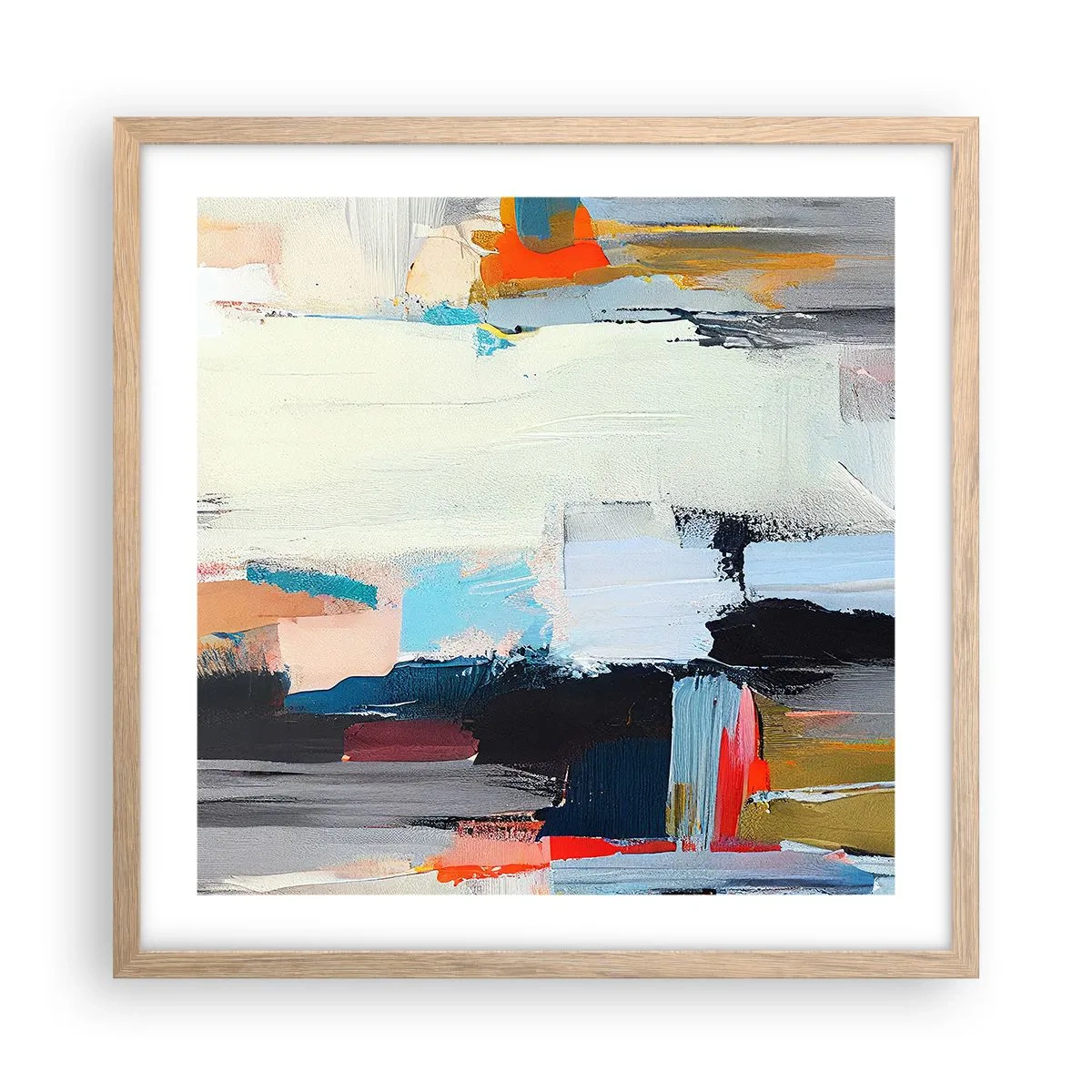 Poster in einem Rahmen aus heller Eiche - Gibt es eine Methode? - 50x50 cm