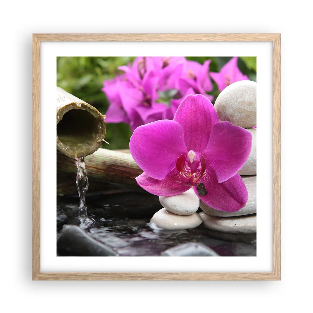 Poster in einem Rahmen aus heller Eiche - Du ruhst dich schon aus - 50x50 cm