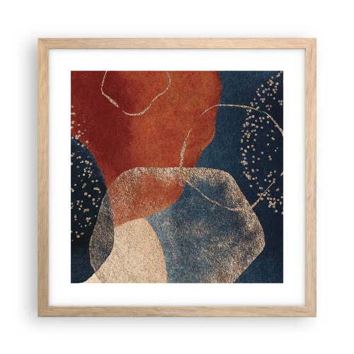 Poster in einem Rahmen aus heller Eiche - Die Leichtigkeit des Seins - 40x40 cm