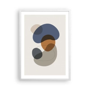 Poster in einem weißen Rahmen - Farbtropfen - 50x70 cm