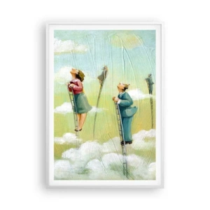 Poster in einem weißen Rahmen - Hinter deinem Traum - 70x100 cm