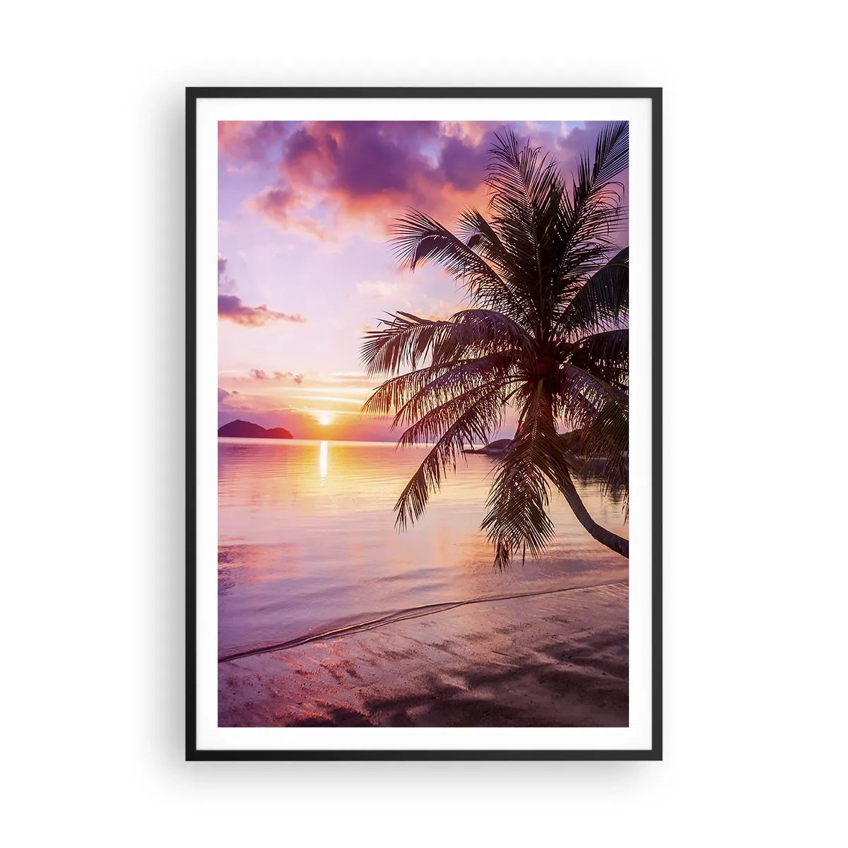 Poster in einem schwarzem Rahmen - Behaglichkeit bis zum Horizont - 70x100 cm