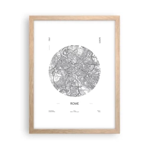 Poster in einem Rahmen aus heller Eiche - Anatomie von Rom - 30x40 cm