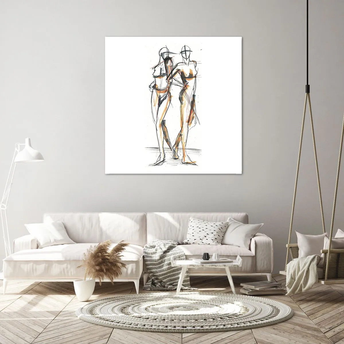 Bild auf Leinwand - Leinwandbild - Studie der Gnade - 70x70 cm