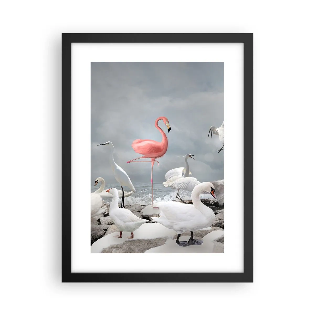 Poster in einem schwarzem Rahmen - Wie kam ich hier hin? - 30x40 cm