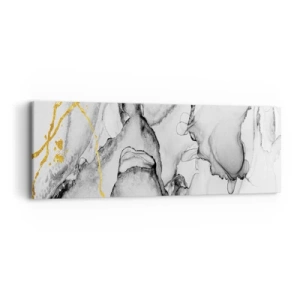 Bild auf Leinwand - Leinwandbild - Komposition mit Goldmotiv - 90x30 cm