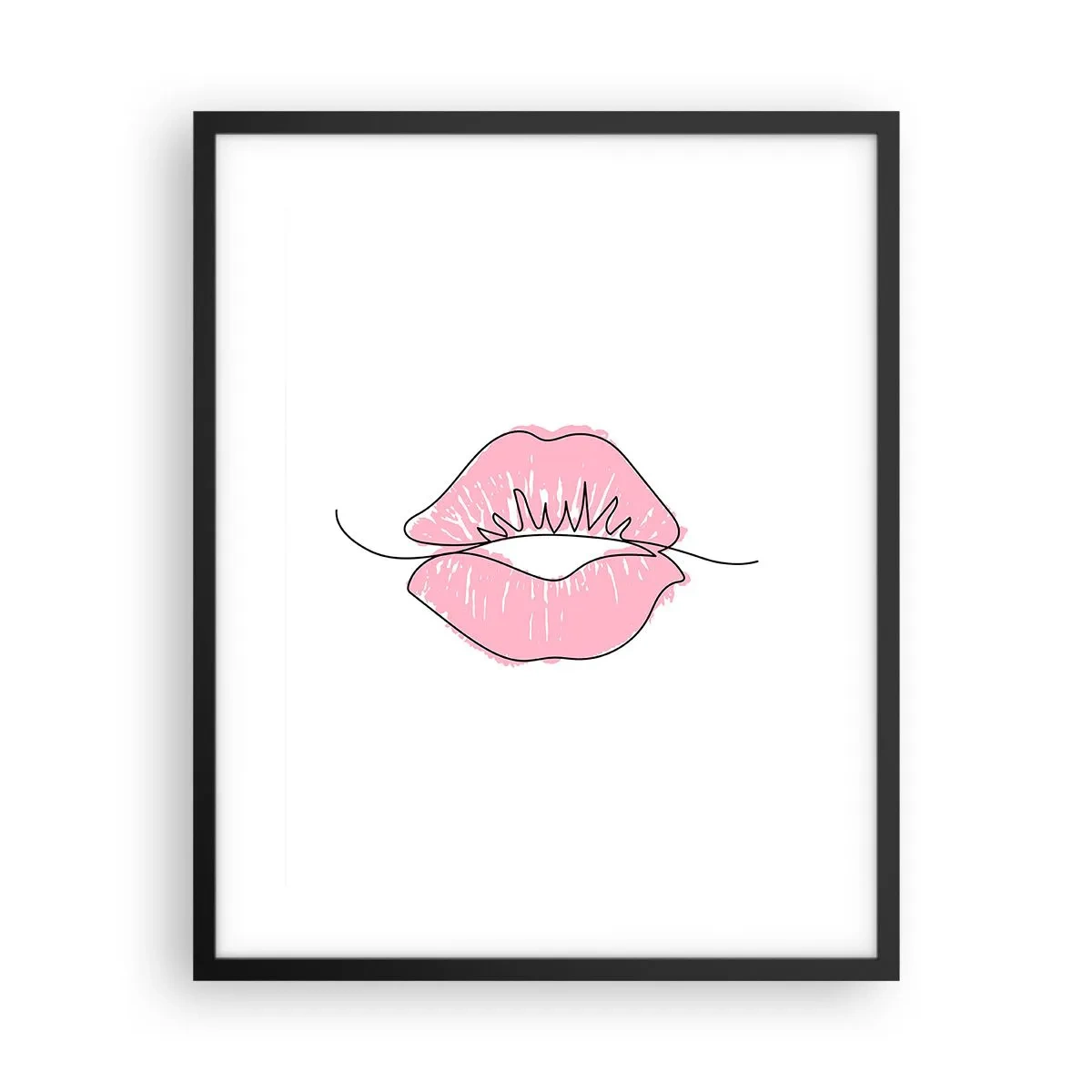 Poster in einem schwarzem Rahmen - Bereit zum Küssen? - 40x50 cm