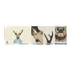 Fototapeten Muster Premium Canvas - Weil ich gestreifte T-Shirts mag! - Abstraktion, Reh, Stück - 100x30 cm