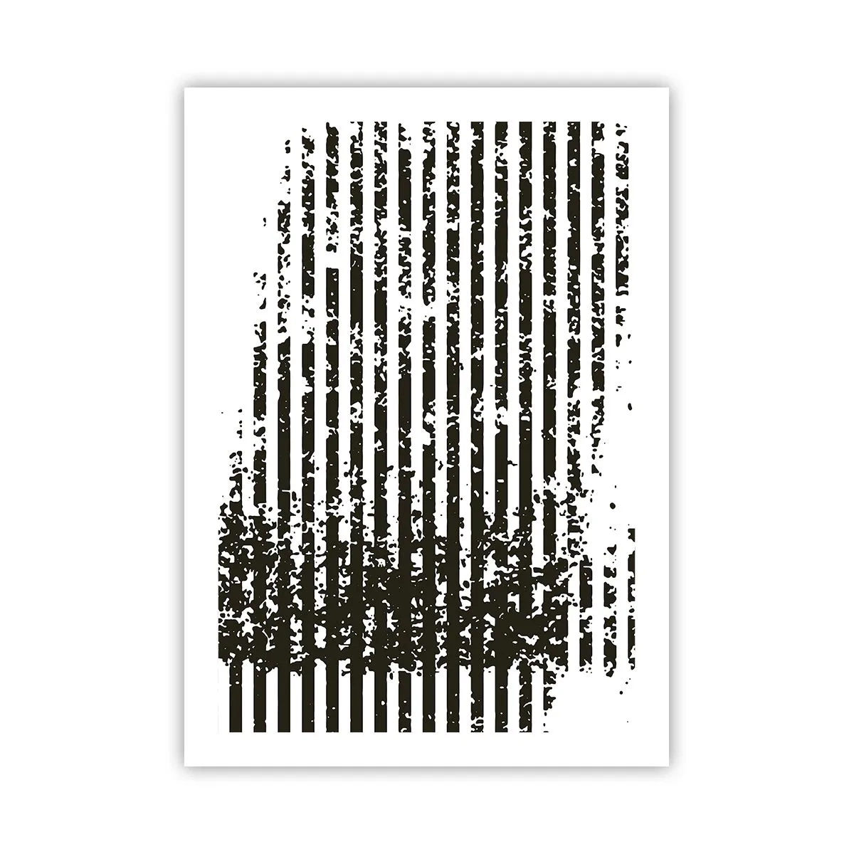 Poster - Abstraktes Muster mit Linien und Textur - 50x70cm - Rhythmus und Rauschen - Moderne Wanddekoration für Wohnzimmer und Schlafzimmer ARTTOR