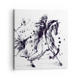 Bild auf Leinwand - Leinwandbild - Schwarzer Ritter - 70x70 cm