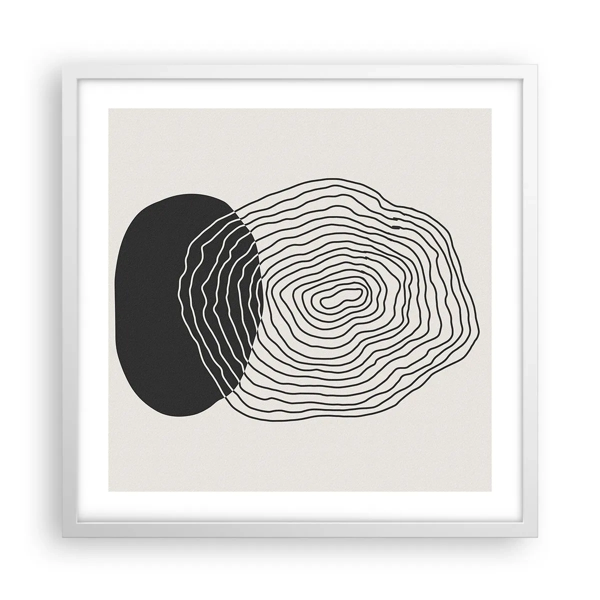 Poster in einem weißen Rahmen - Dauer und Schwingung - 50x50 cm