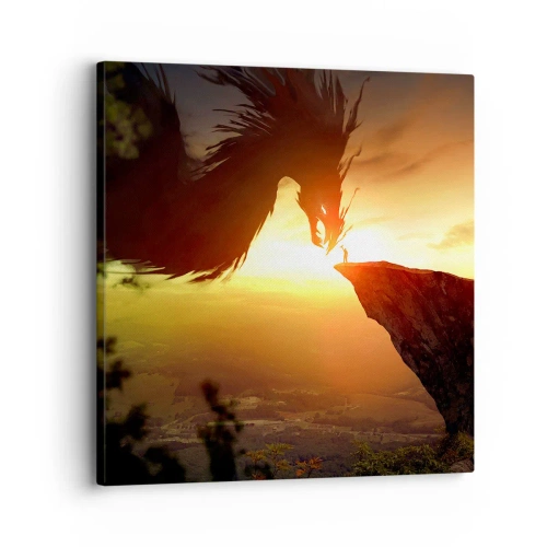 Bild auf Leinwand - Leinwandbild - Drachentöter - 30x30 cm