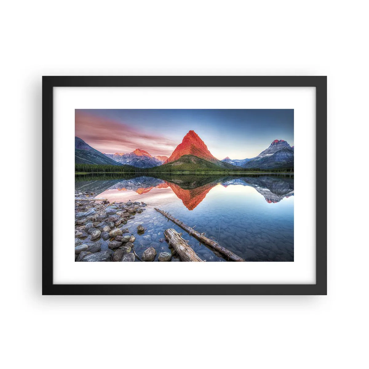 Poster in einem schwarzem Rahmen - Hitze und Kälte - 40x30 cm