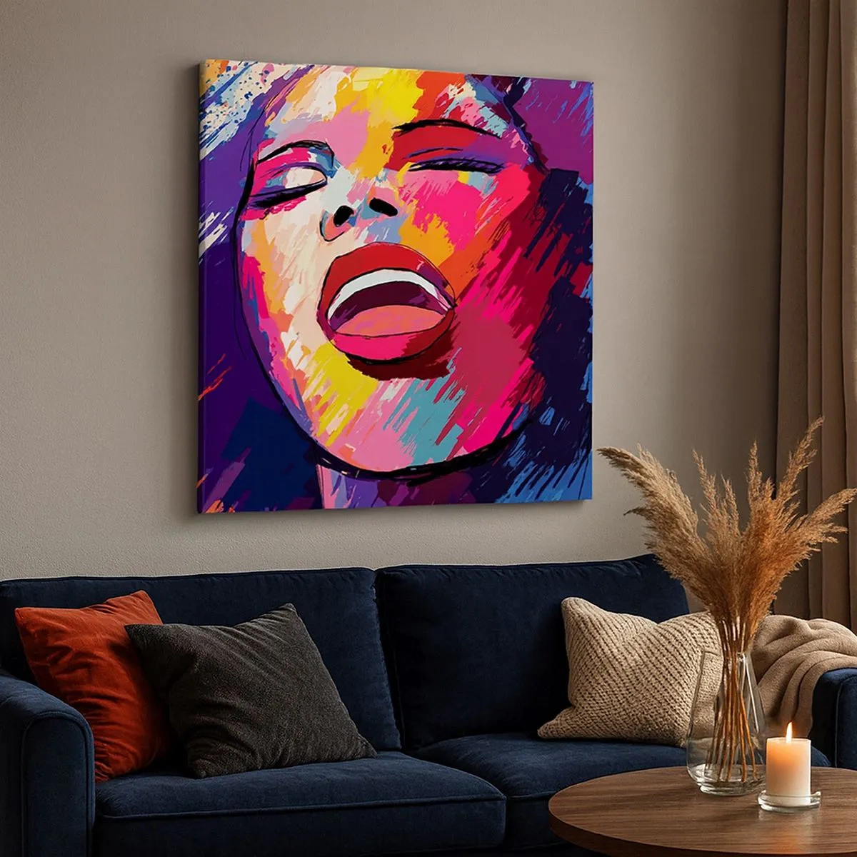 Bild auf Leinwand - Leinwandbild - Sing mein ganzes Leben - 30x30 cm