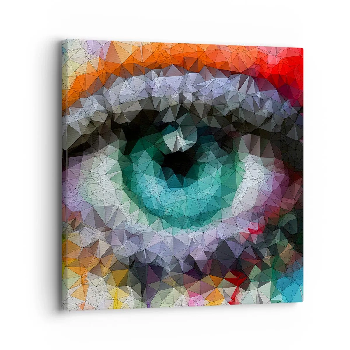 Bild auf Leinwand - Leinwandbild - Kristallines Leuchten der Augen - 30x30 cm