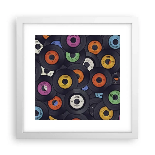 Poster in einem weißen Rahmen - Farben der Klassiker - 30x30 cm