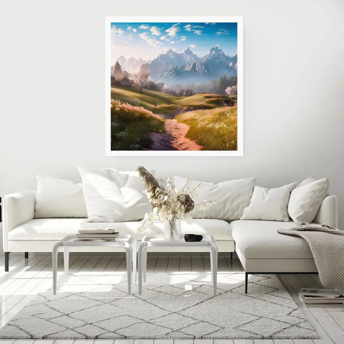 Poster - Idyllisches Tal - 60x60 cm