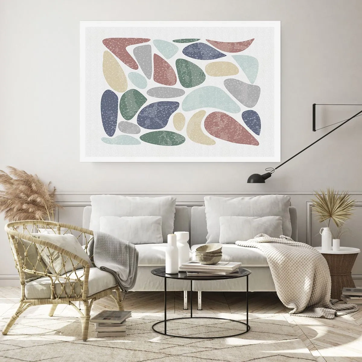 Poster - Mosaik aus pulverförmigen Farben - 91x61 cm