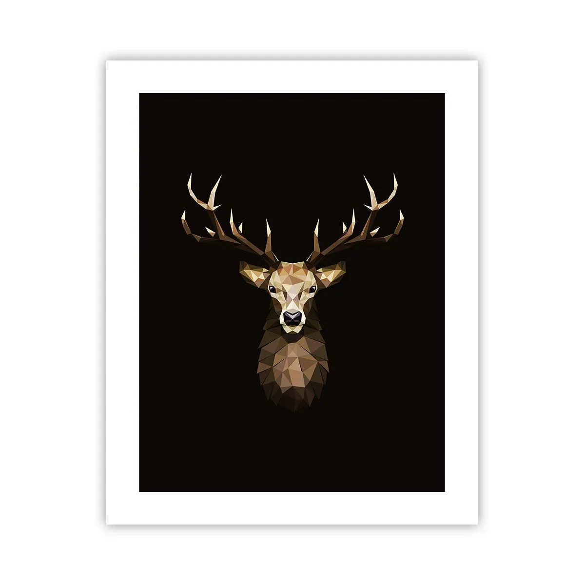 Poster - Kubistischer Hirsch - 40x50 cm
