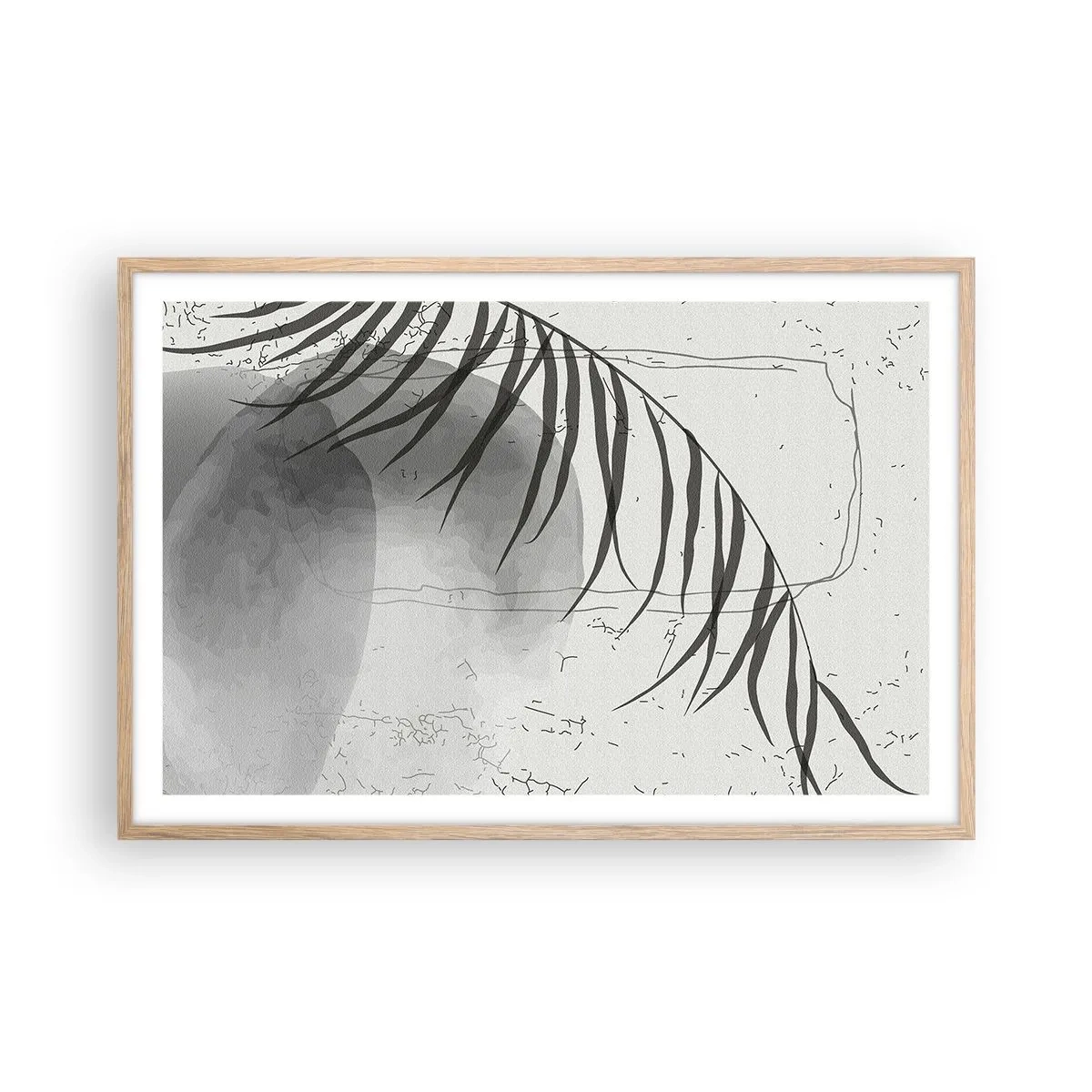 Poster in einem Rahmen aus heller Eiche - Subtile Exotik der Natur - 91x61 cm