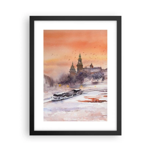 Poster in einem schwarzem Rahmen - Königlicher Sonnenuntergang - 30x40 cm