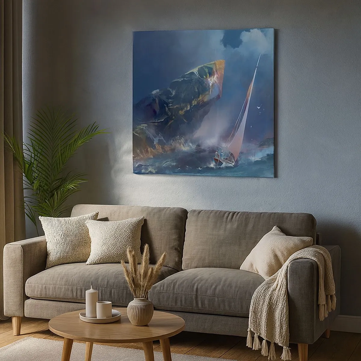 Bild auf Leinwand - Leinwandbild - Wer den Mut hat, gewinnt - 30x30 cm